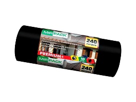 Мешки для мусора 240 л, ароматизированные, черные, в рулоне 10 шт., ПВД 45 мкм, 1300х930 мм, PREMIUM+, 24010830 в Сургуте Мешки для мусора 240 л, ароматизированные, черные, в рулоне 10 шт., ПВД 45 мкм, 1300х930 мм, PREMIUM+, 24010830 в Сургуте