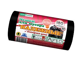 Мешки для мусора 180 л, ароматизированные, черные, в рулоне 25 шт., ПВД, 35 мкм, 1100х930 мм, НАДЕЖНЫЕ, 1802550 в Сургуте