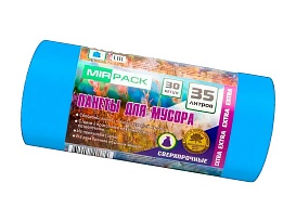 Мешки для мусора 35 л, ароматизированные, синие, в рулоне 30 шт., ПНД, 12 мкм, 640х500 мм, EXTRA, 3530661 в Сургуте