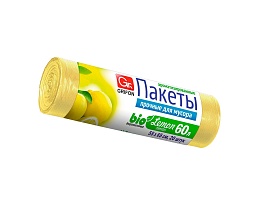 Мешки для мусора 60 л, ароматизированные, Лимон, желтые, в рулоне 20 шт., ПНД, 9 мкм, 650х550 мм, GRIFON Aroma, 101-023 Li в Сургуте