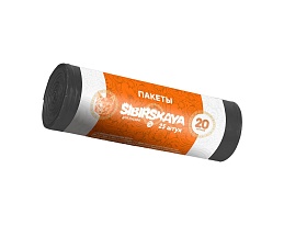 Мешки для мусора 20 л, черные, в рулоне 25 шт., ПНД, 6 мкм, 420х450 мм, SIBIRSKAYA, 101-001 S в Сургуте