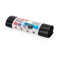 Мешки для мусора 120 л, черные, в рулоне 10 шт., ПНД, 14 мкм, 1100х700 мм, LAIMA, 601385 в Сургуте