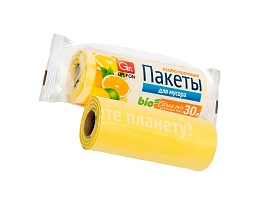 Мешки для мусора 35 л, ароматизированные, желтые, в рулоне 20 шт., ПНД, 12 мкм, 560х530 мм, GRIFON Цитрусовый Микс, 100-033 в Сургуте