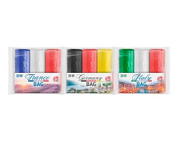 Мешки для мусора 30 л, ассорти, в рулоне 20 шт., ПНД, 9 мкм, 600х500 мм, GRIFON Триколор, 101-024 в Сургуте