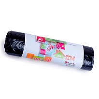 Мешки для мусора 60 л, черные, в рулоне 20 шт., ПНД, 7 мкм, 700х600 мм, Концепция Быта ЭкоДом, 601349 в Сургуте