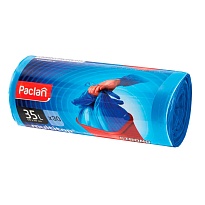 Мешки для мусора 35 л, с ушками, синие, в рулоне 30 шт., ПНД, 10,5 мкм, 640х500 мм, PACLAN Multitop, 600819 в Сургуте
