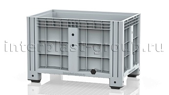 Контейнер iBox сплошной на ножках с пробкой 2 дюйма серый в Сургуте