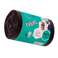 Мешки для мусора 12 л, черные, в рулоне 30 шт., ПНД, 6 мкм, 550х320 мм, Концепция Быта Tubus, 604936 в Сургуте