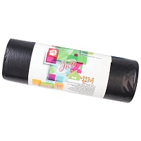 Мешки для мусора 220 л, черные, в рулоне 10 шт., ПВД, 29 мкм, 1100х830 мм, Концепция Быта ЭкоДом, 604924 в Сургуте