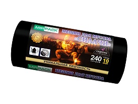 Мешки для мусора 240 л, ароматизированные, черные, в рулоне 10 шт., ПВД 40 мкм, 1500х1100 мм, СИЛАЧИ, sil24011110 в Сургуте